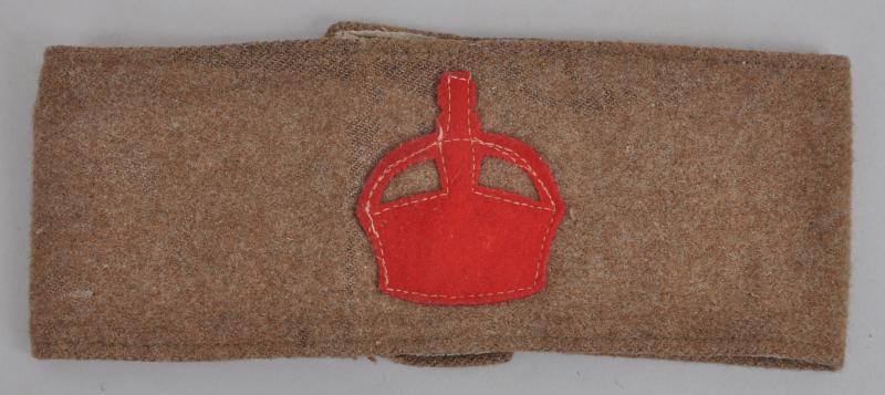 WW1 British Army 'Derby Scheme' Armband - Stamped Recruiting Office Birmingham