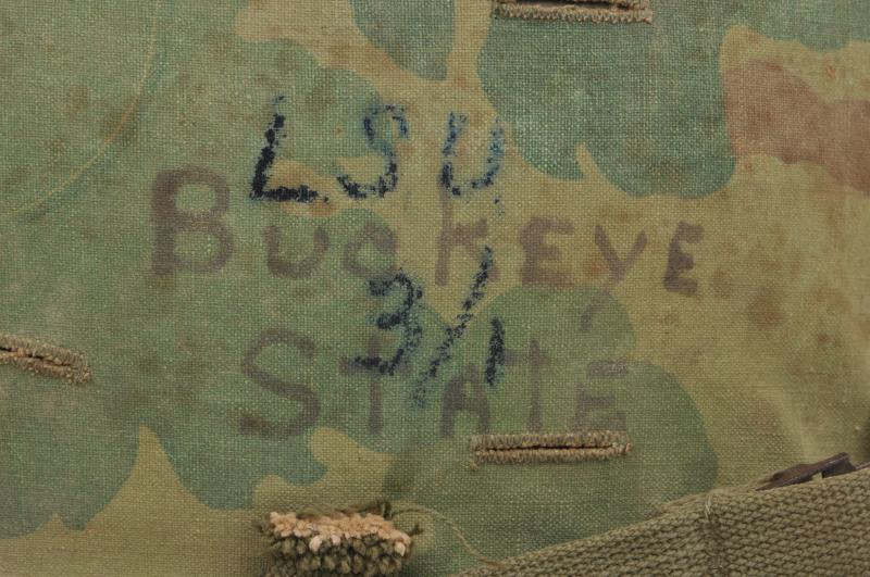 Untouched & Always Been Together Vietnam War USMC Helmet With Graffiti On Cover - Tet Offensive Period