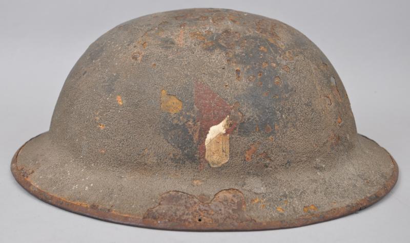 WW1 British Camouflage Brodie Helmet With London Regiment Flash