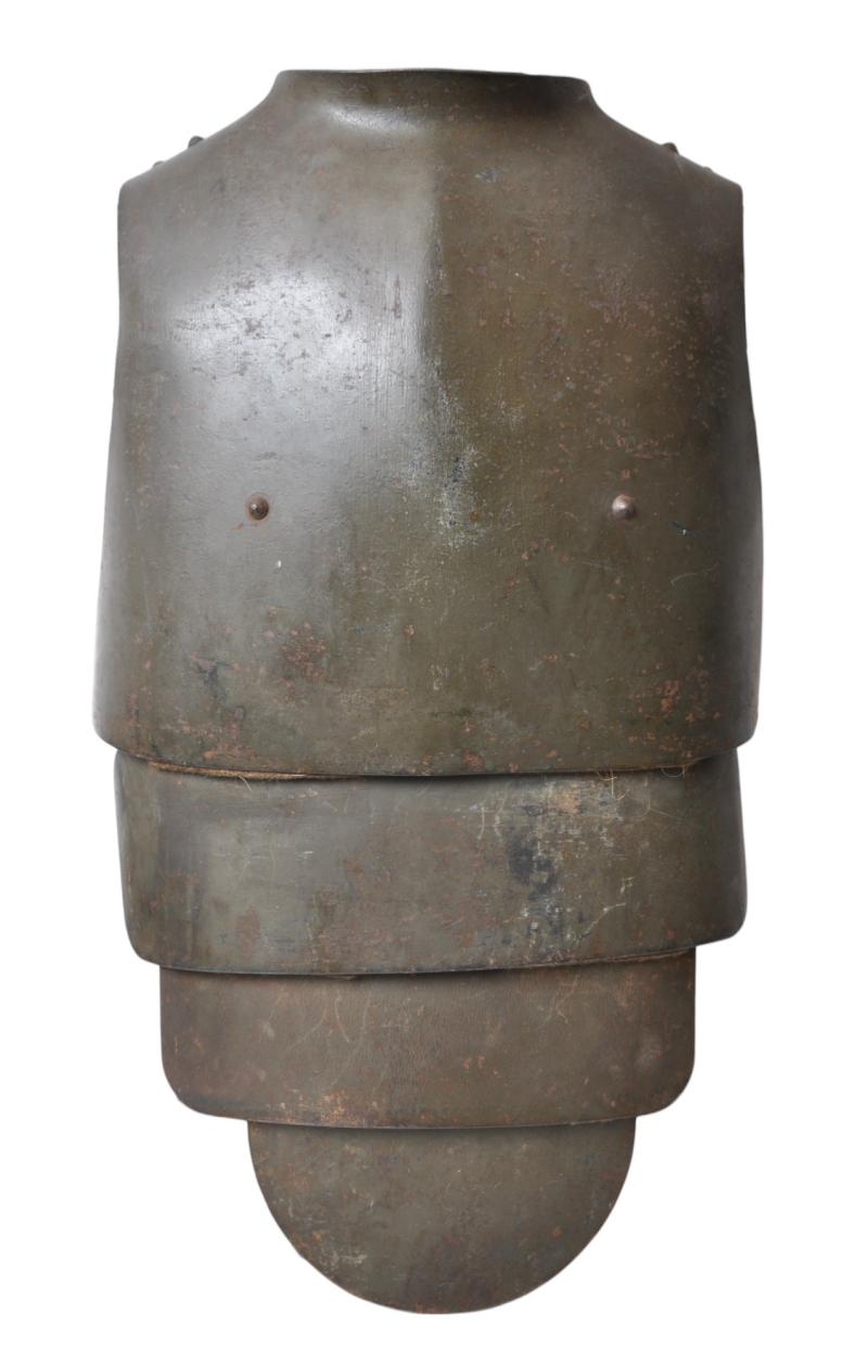 WW1 German 'Sappenpanzer' Trench Armour-Krupp Marked With Original Green Paint