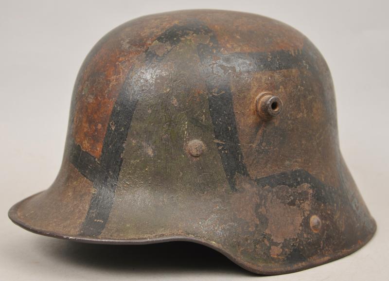 WW1 German Three Colour Camouflage Helmet