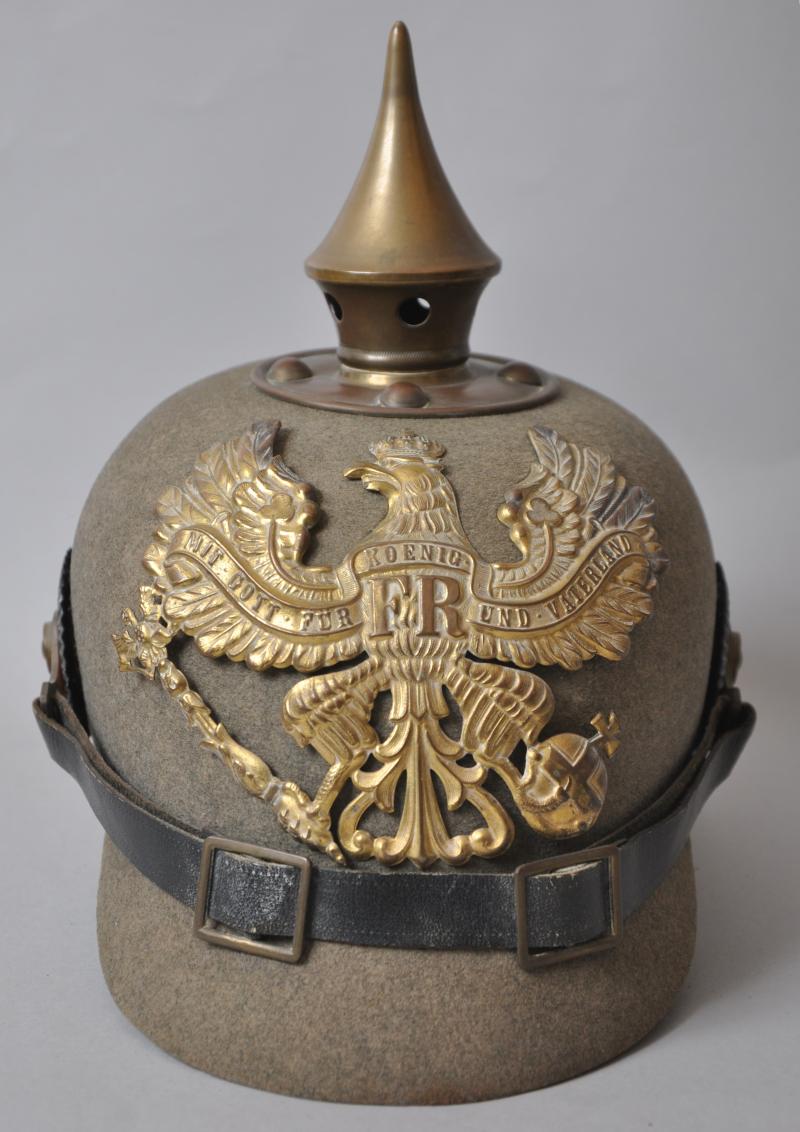 WW1 German Ersatz Felt Pickelhaube Of Prussia