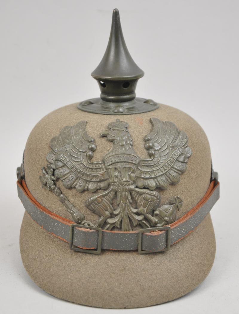 WW1 German Felt Ersatz Pickelhaube Of Prussia