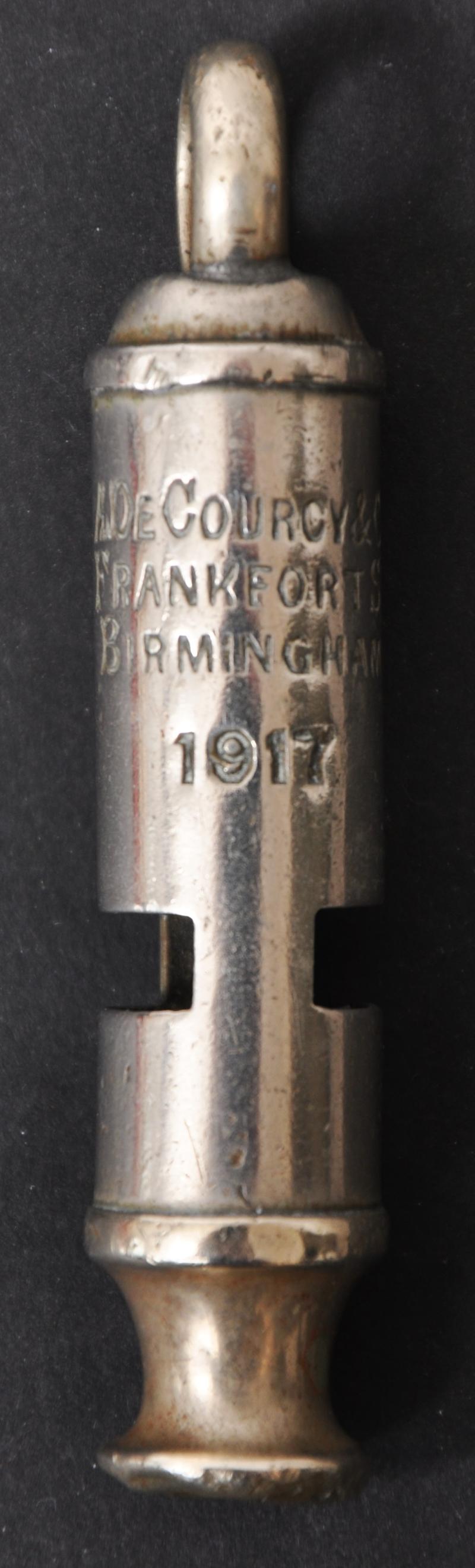 WW1 British Trench Whistle 1917
