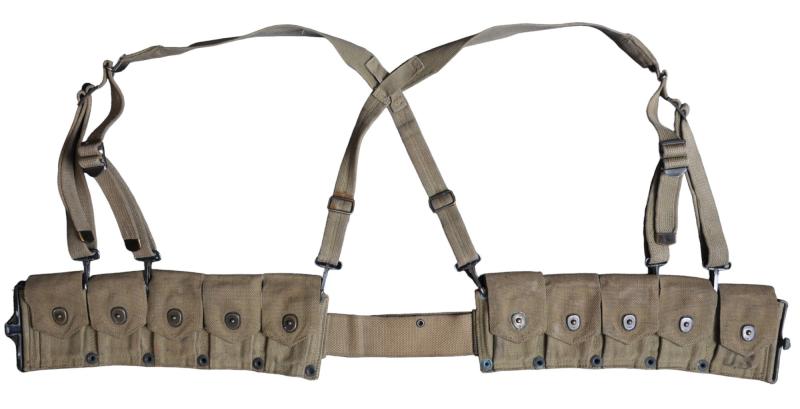 WW2 US Garand Belt & Suspenders Set 1942/43
