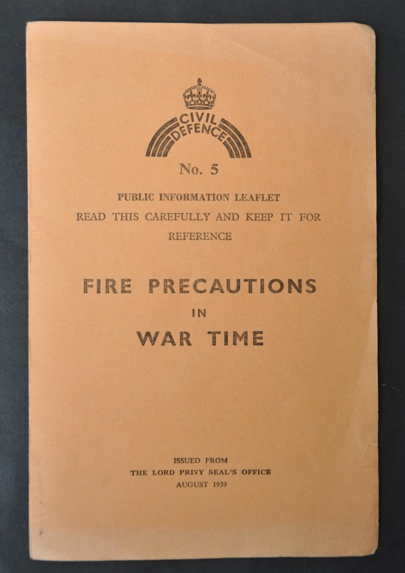 Fire Precautions In War Time - August 1939