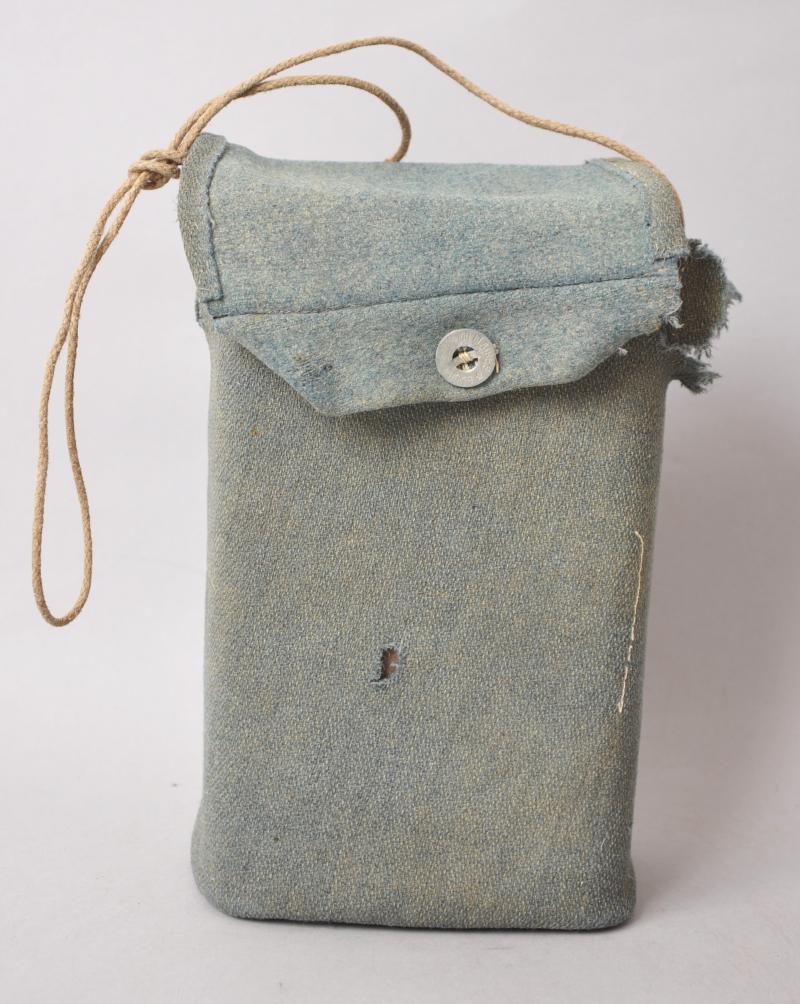 WW1 French M2 Gas Mask Tin With Original Blue Trench Cover