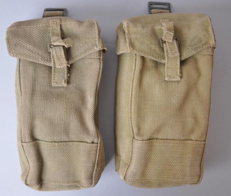 British '37 Pattern MkIII Basic Pouches 1944 & 1945