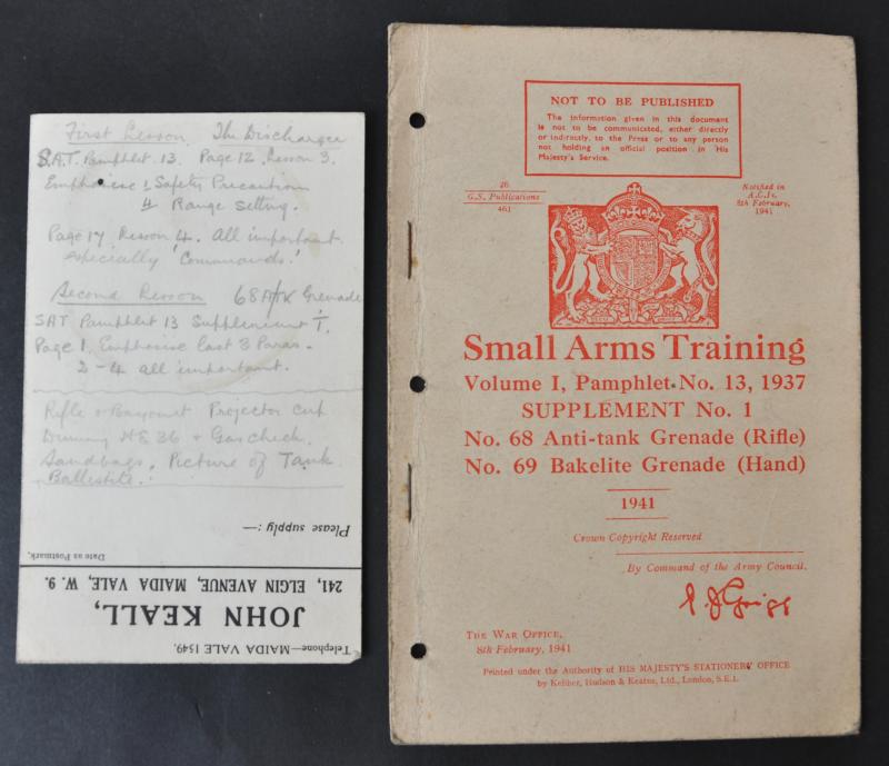 No.68 Anti Tank Grenade & No.69 Bakelite Grenade - 1941
