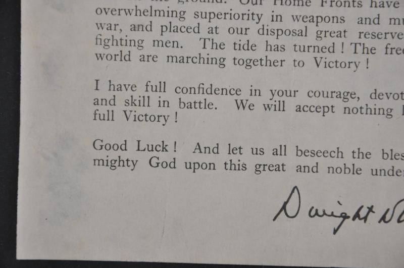 CS Militaria | Original & Rare D-Day Eisenhower ' June 6, 1944, Order ...