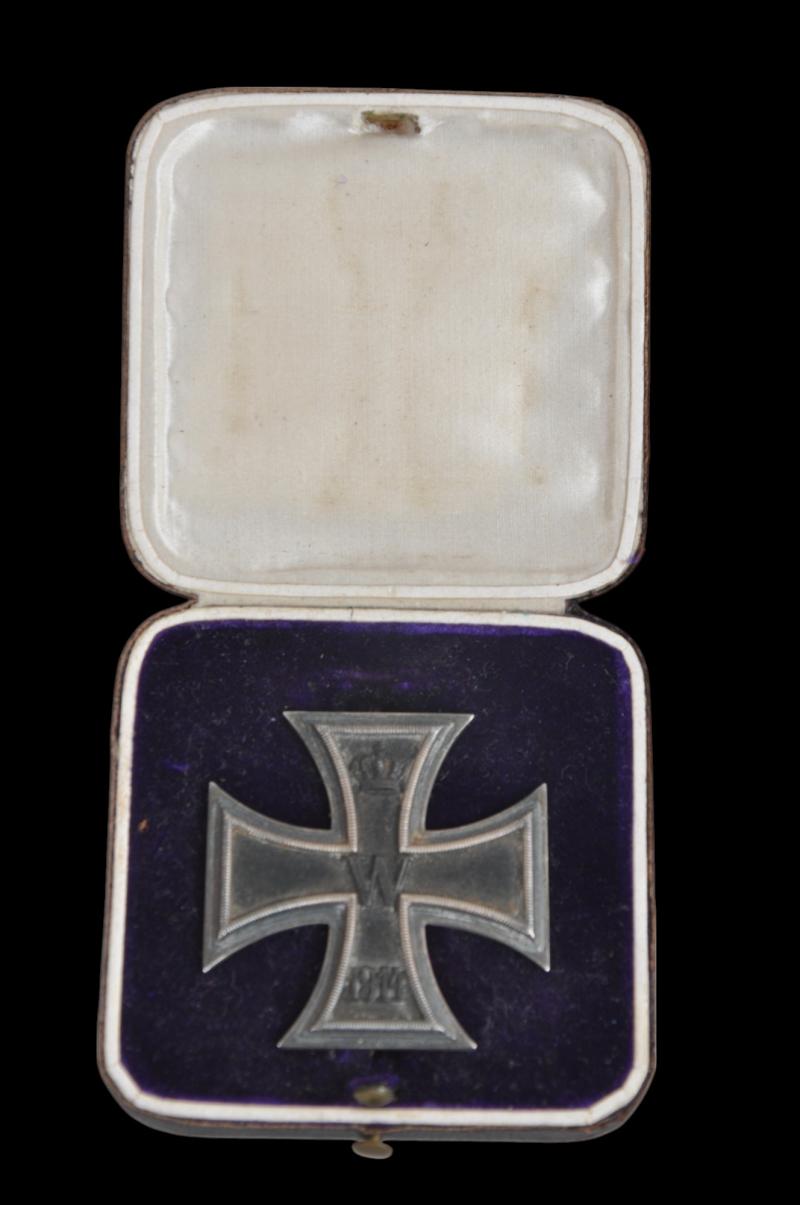 WW1 German Cased Iron Cross First Class ( Marked WS)