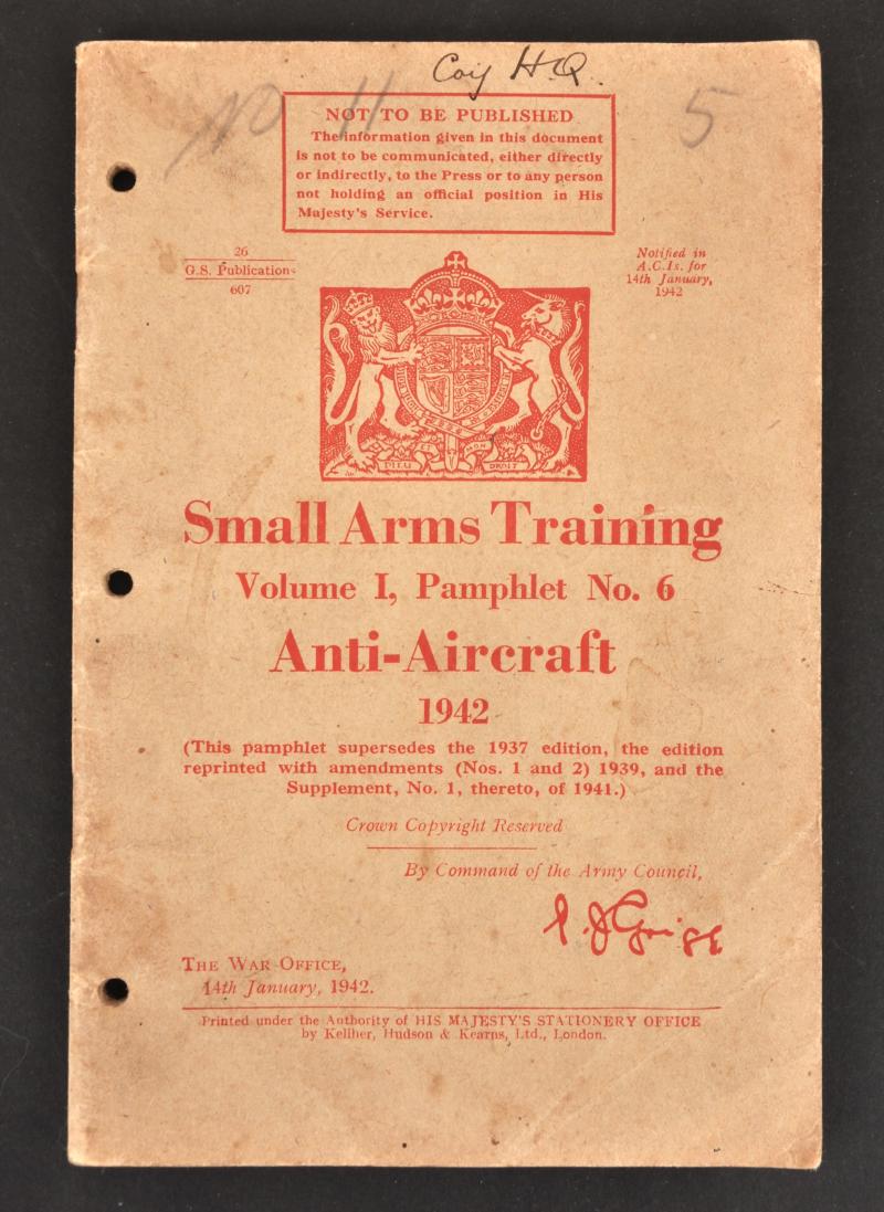 Anti - Aircraft - Vol.1 , Pamphlet No.6 1942