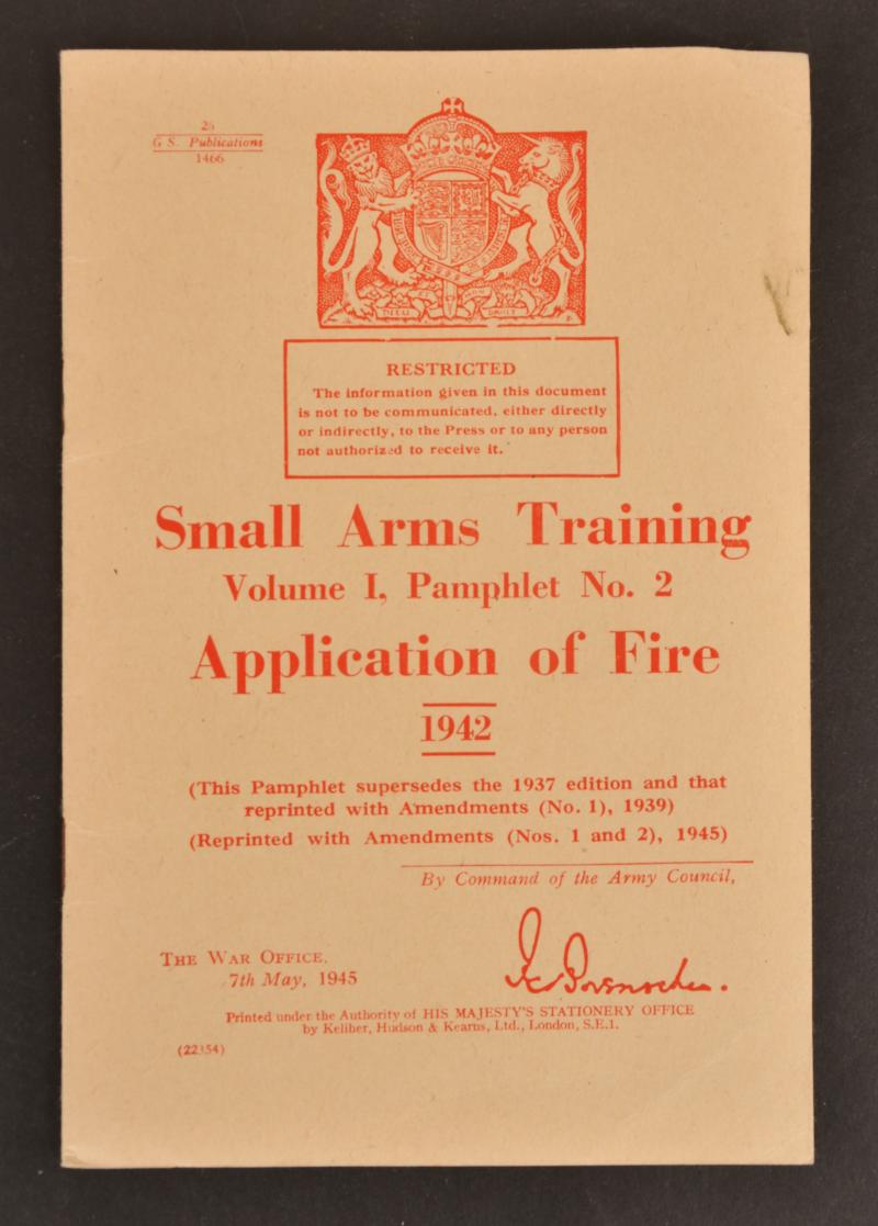 WW2 British Application of Fire - Small Arms Training Vol.1 Pamph No.2