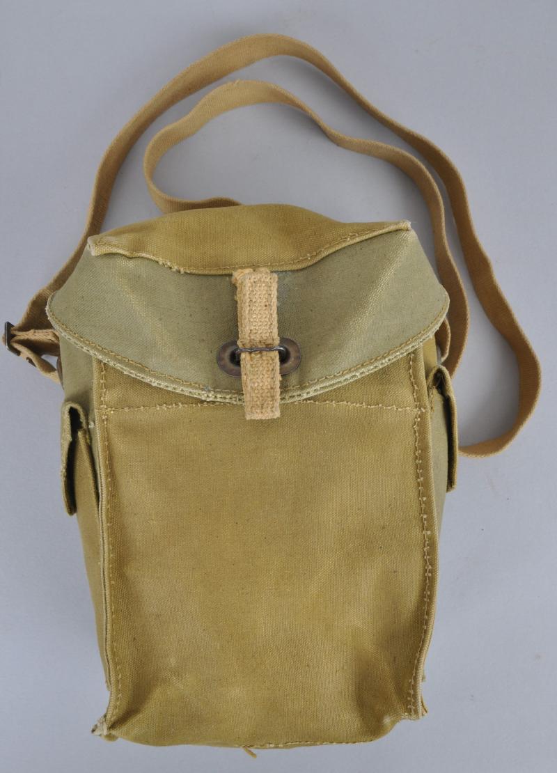 WW2 Canadian Gas Mask Bag With Strap 1943