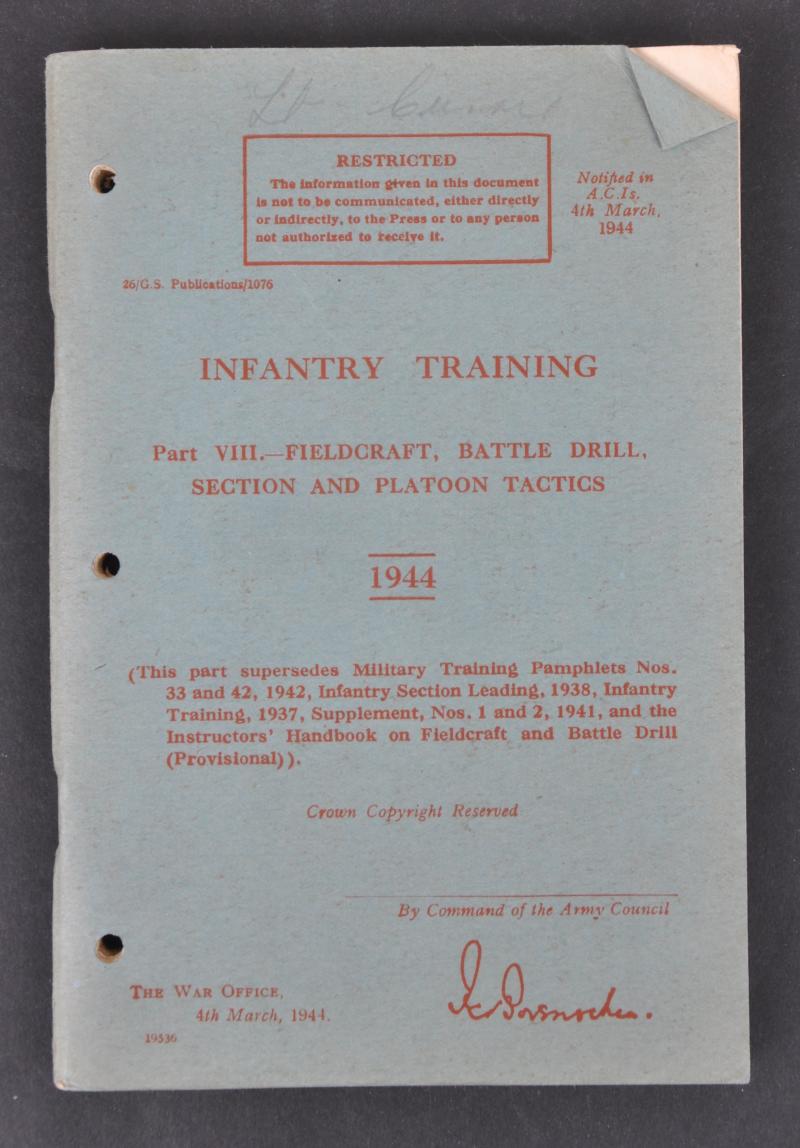 Fieldcraft,Battle Drill, Section & Platoon Tactics -1944