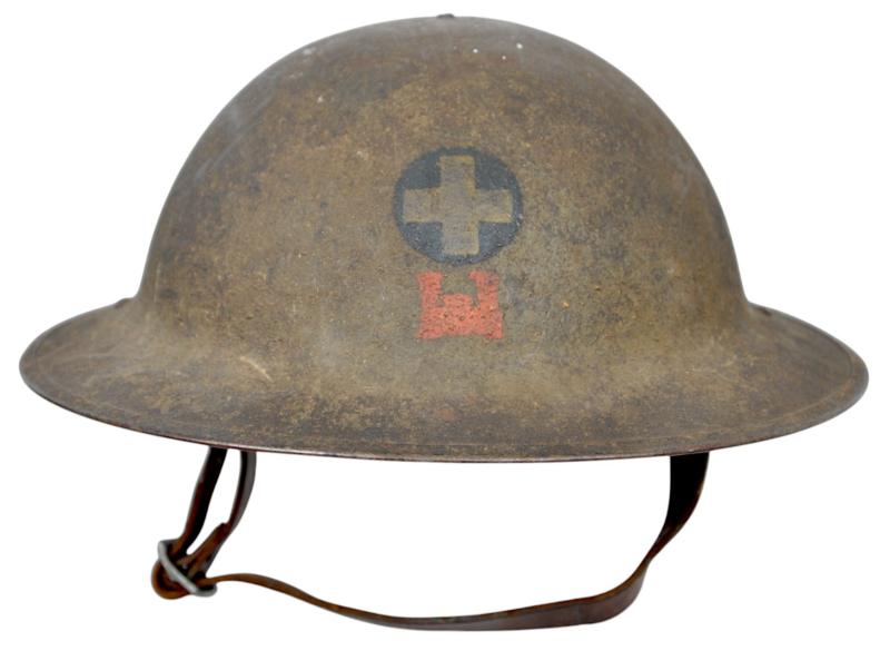 WW1 US 33rd Divisional Engineers Brodie Helmet