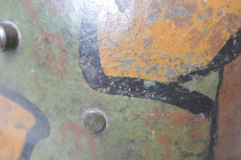 WW1 German Battle Damaged Camouflage M16 Helmet