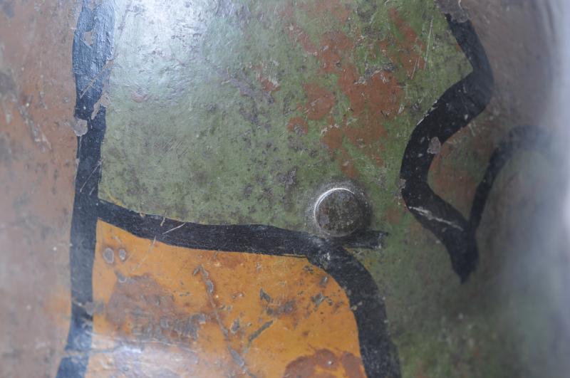 WW1 German Battle Damaged Camouflage M16 Helmet