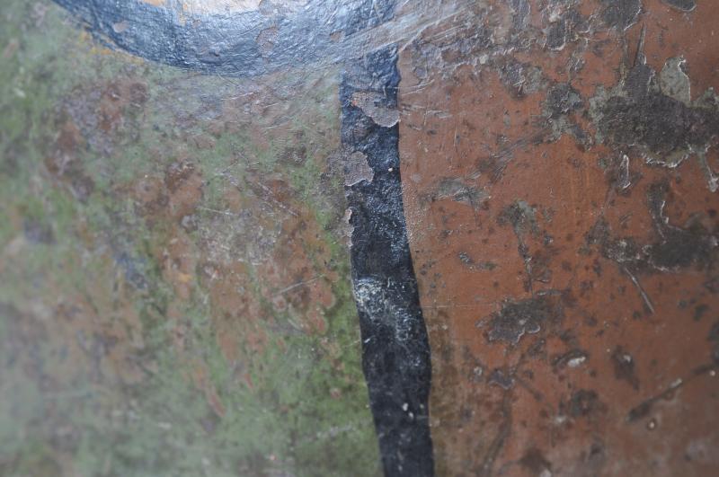 WW1 German Battle Damaged Camouflage M16 Helmet