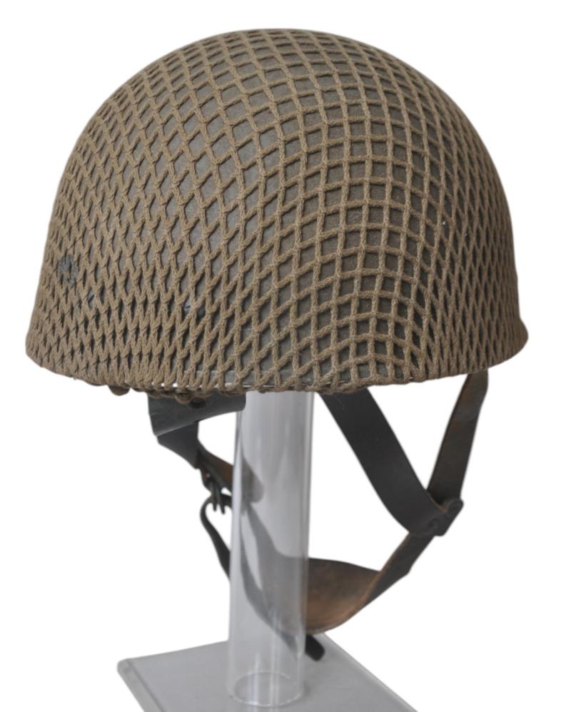 WW2 British Camouflage Netted MK.1 Paratrooper Helmet 1943