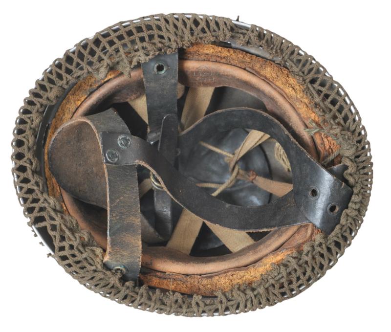 WW2 British Camouflage Netted MK.1 Paratrooper Helmet 1943