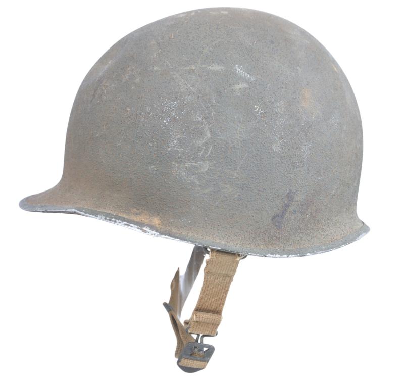 WW2 US Fixed Bales , Front Seam M1 Helmet With Hawley Liner