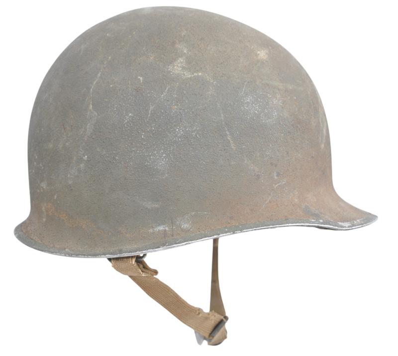 WW2 US Fixed Bales , Front Seam M1 Helmet With Hawley Liner