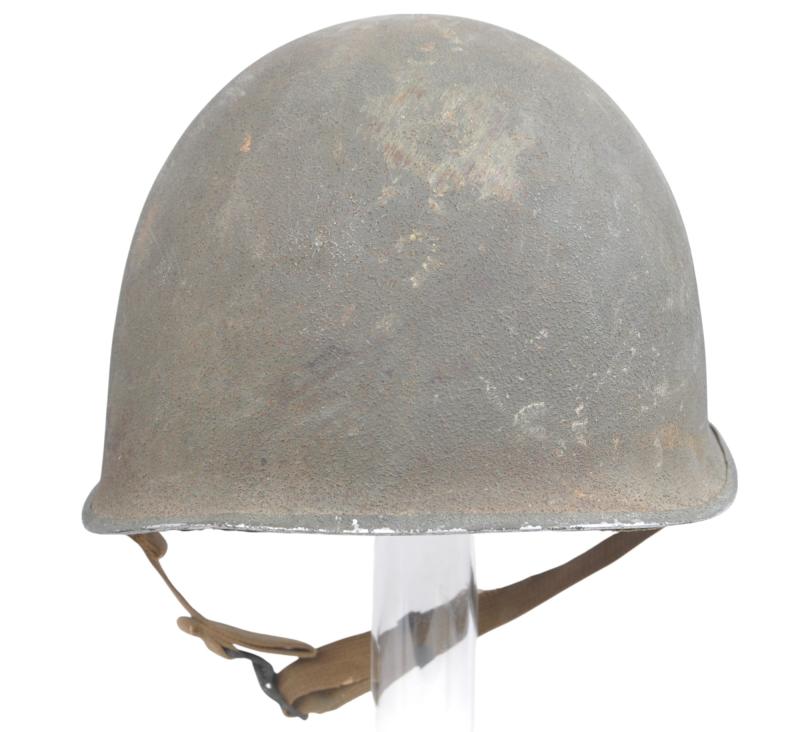 WW2 US Fixed Bales , Front Seam M1 Helmet With Hawley Liner