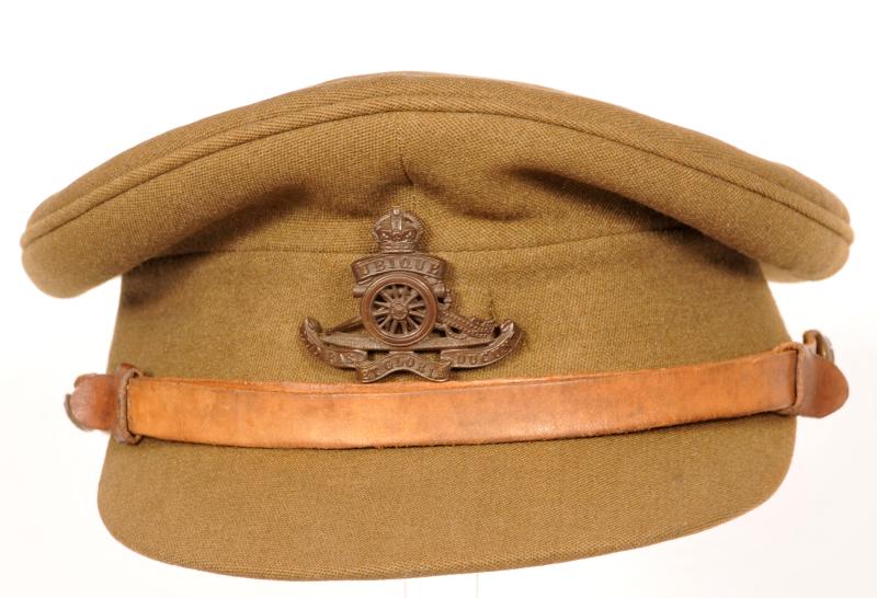 WW2 British Artillery Officers peaked cap .