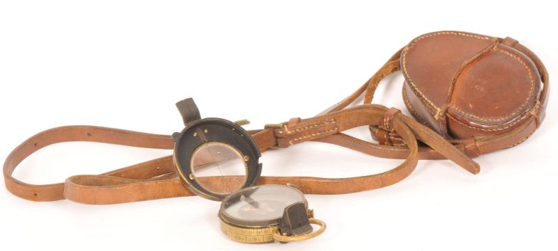 WW1 British Verners Marching Compass Named To A 19th Welch Regiment Officer