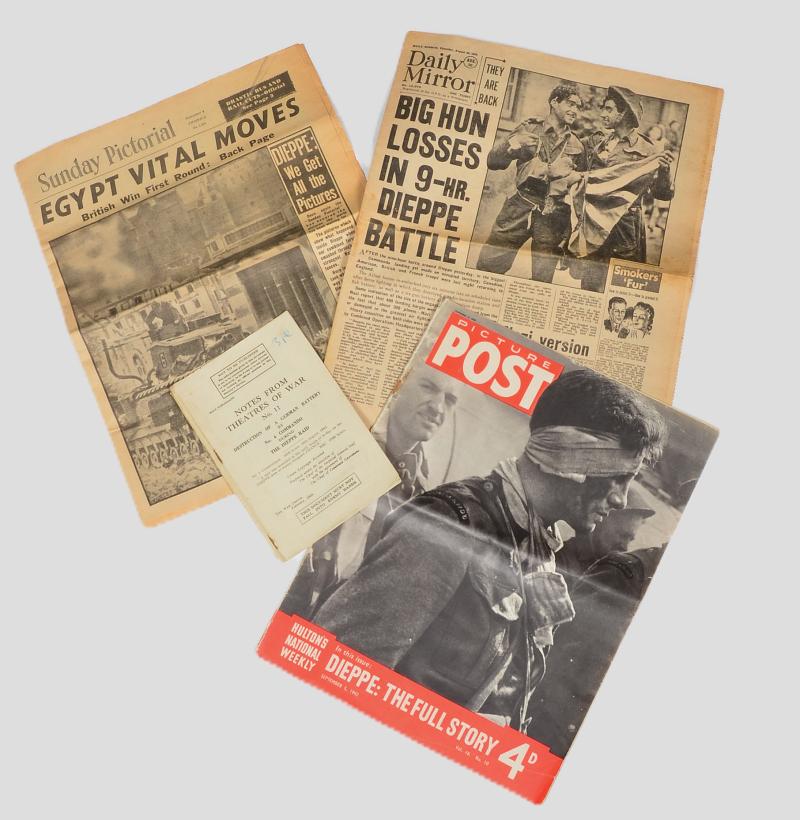 WW2 British Dieppe Raid Newspapers and Publications 1942/43
