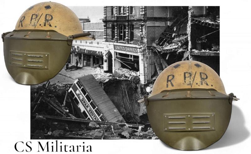 WW2 British Visored MK2 R/PR MK2 Steel Helmet 1939