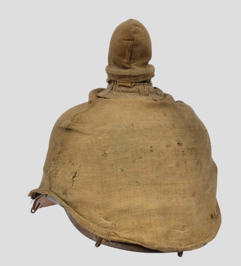 WW1 German Artillery M15 Kugelhelm and Cover 1915