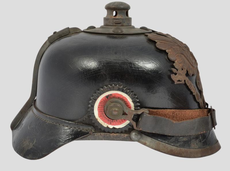 WW1 German Artillery M15 Kugelhelm and Cover 1915