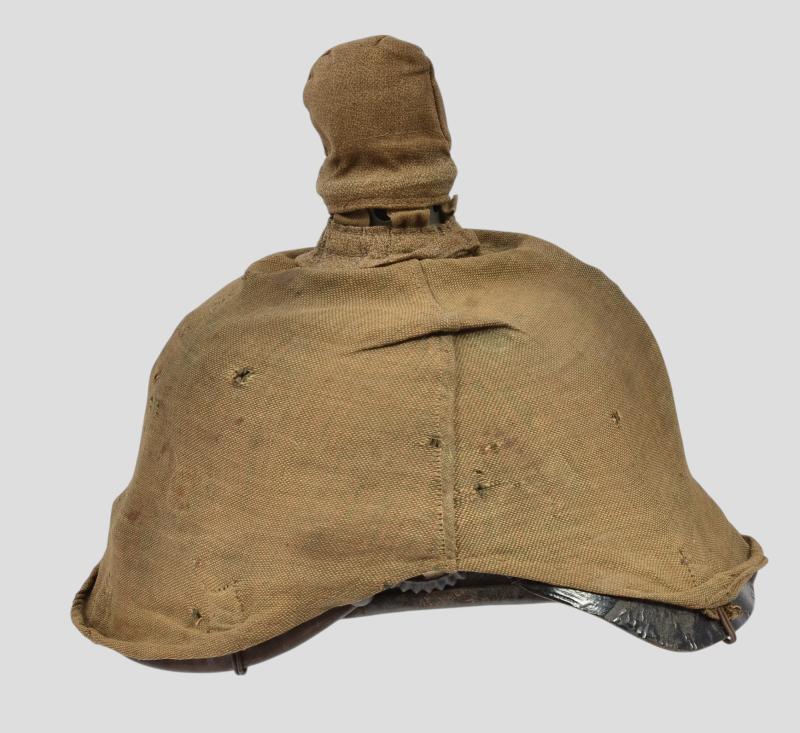 WW1 German Artillery M15 Kugelhelm and Cover 1915