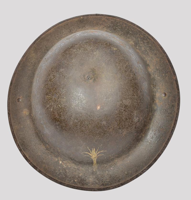 WW1 British Brodie Welsh Guards Marked Steel Helmet