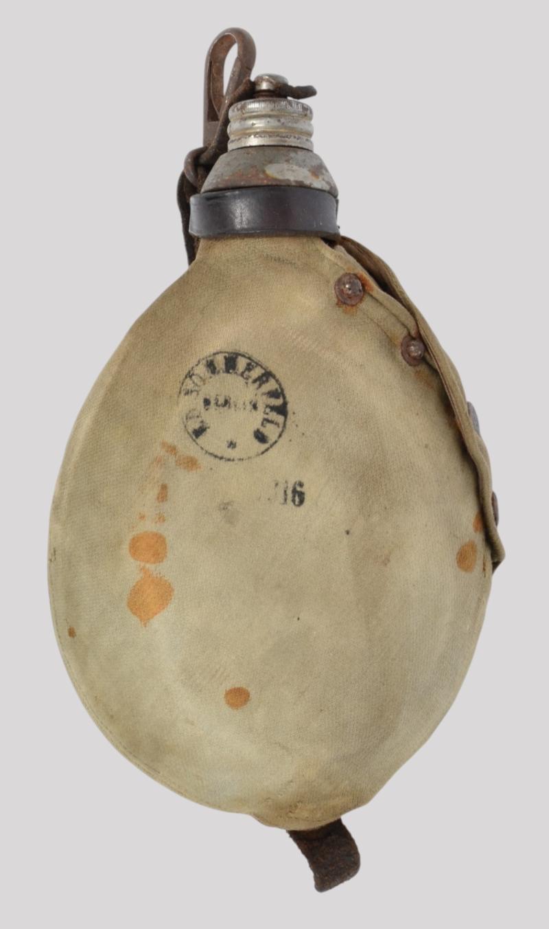 WW1 German Ersatz Water Bottle Set -1916 Maker Stamped