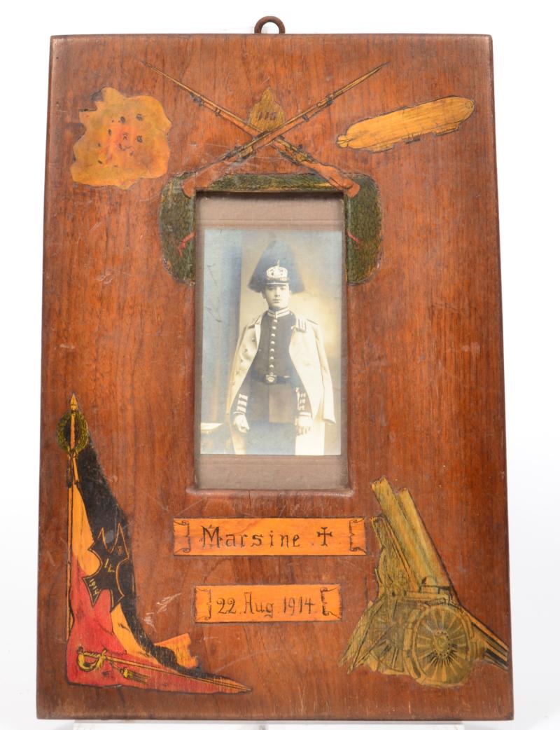 WW1 German Soldiers Hesse Lieb-Garde 115  Memorial Picture and Decorated Frame