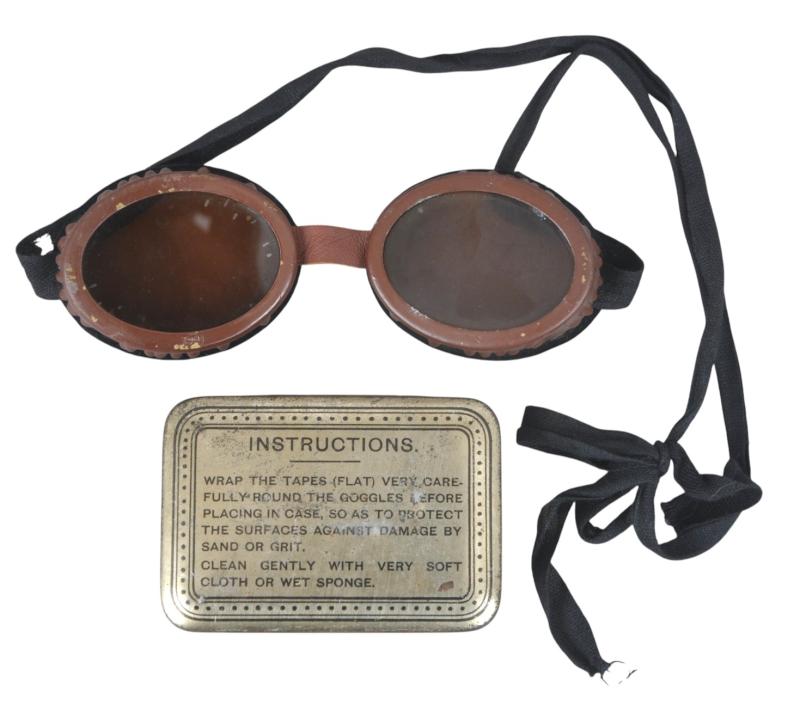 WW2 British Sun Goggles & Tin