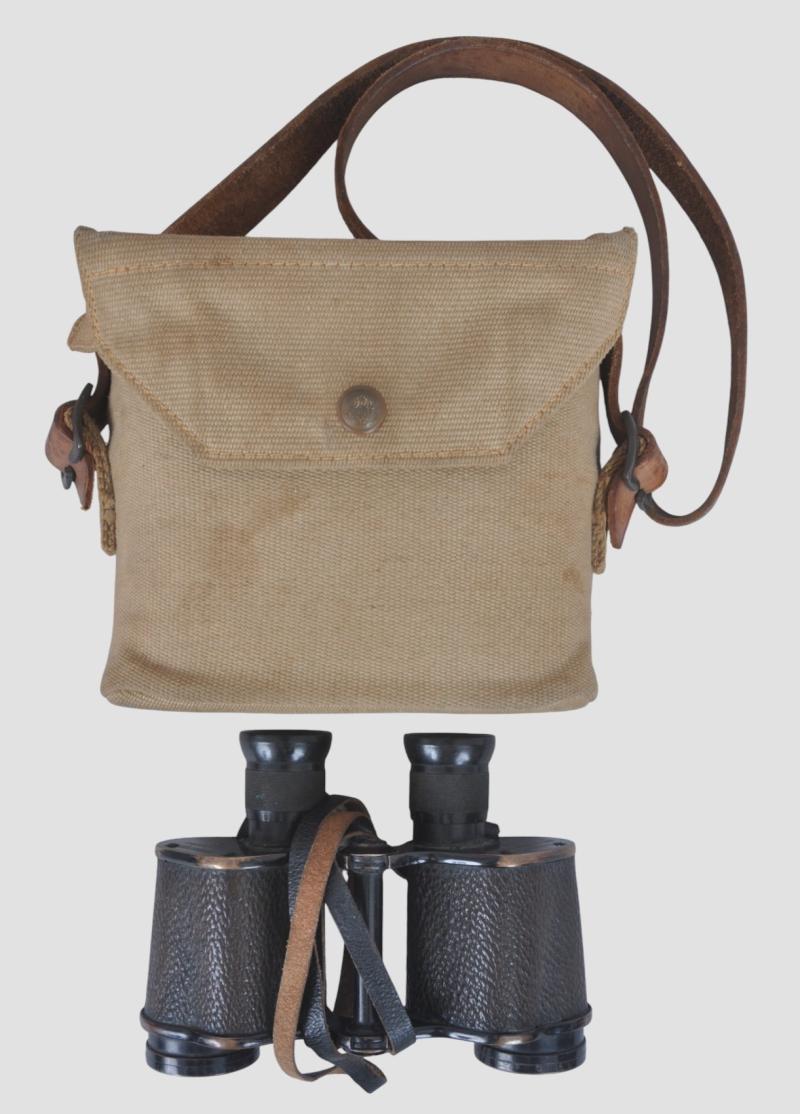 WW2 British Binoculars & Case 1935 - Named