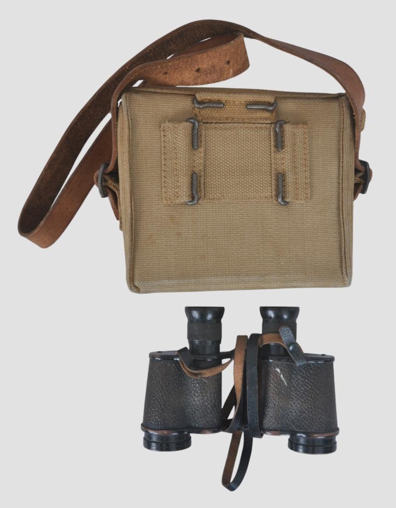 WW2 British Binoculars & Case 1935 - Named