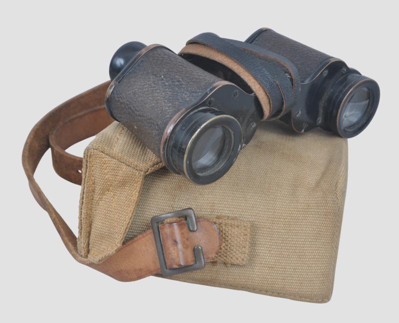 WW2 British Binoculars & Case 1935 - Named