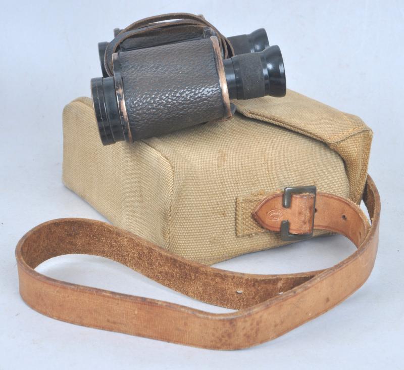 WW2 British Binoculars & Case 1935 - Named