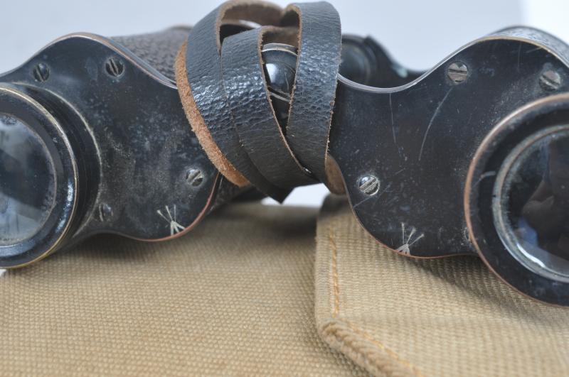WW2 British Binoculars & Case 1935 - Named