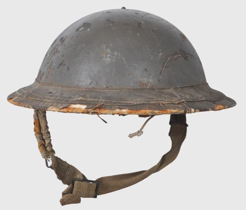 WW2 British MkII Helmet With Gas Curtain