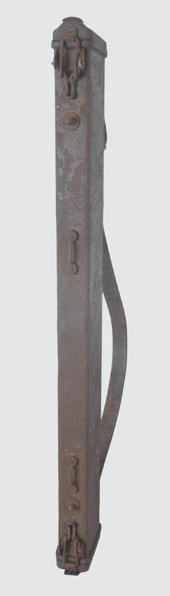 WW1 German MG08 Maxim Machine Gun Barrel Carrier With Shrapnel Hits