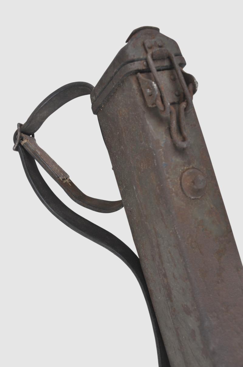 WW1 German MG08 Maxim Machine Gun Barrel Carrier With Shrapnel Hits