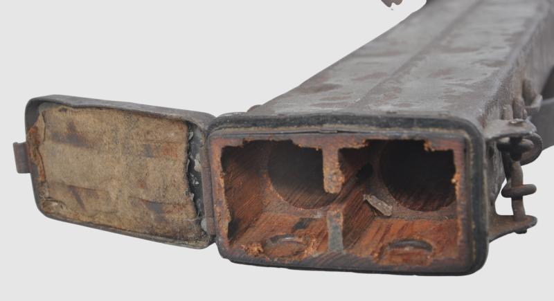 WW1 German MG08 Maxim Machine Gun Barrel Carrier With Shrapnel Hits