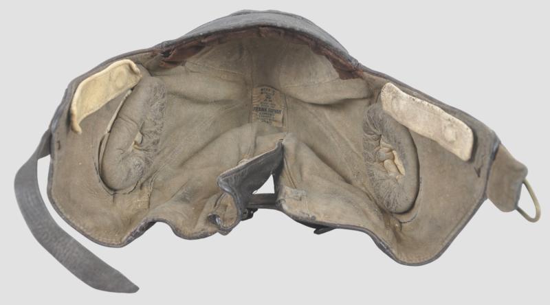 WW2 British RAF B Type Flying Helmet 1940 - With Cheek Protectors & Rubber Earcups