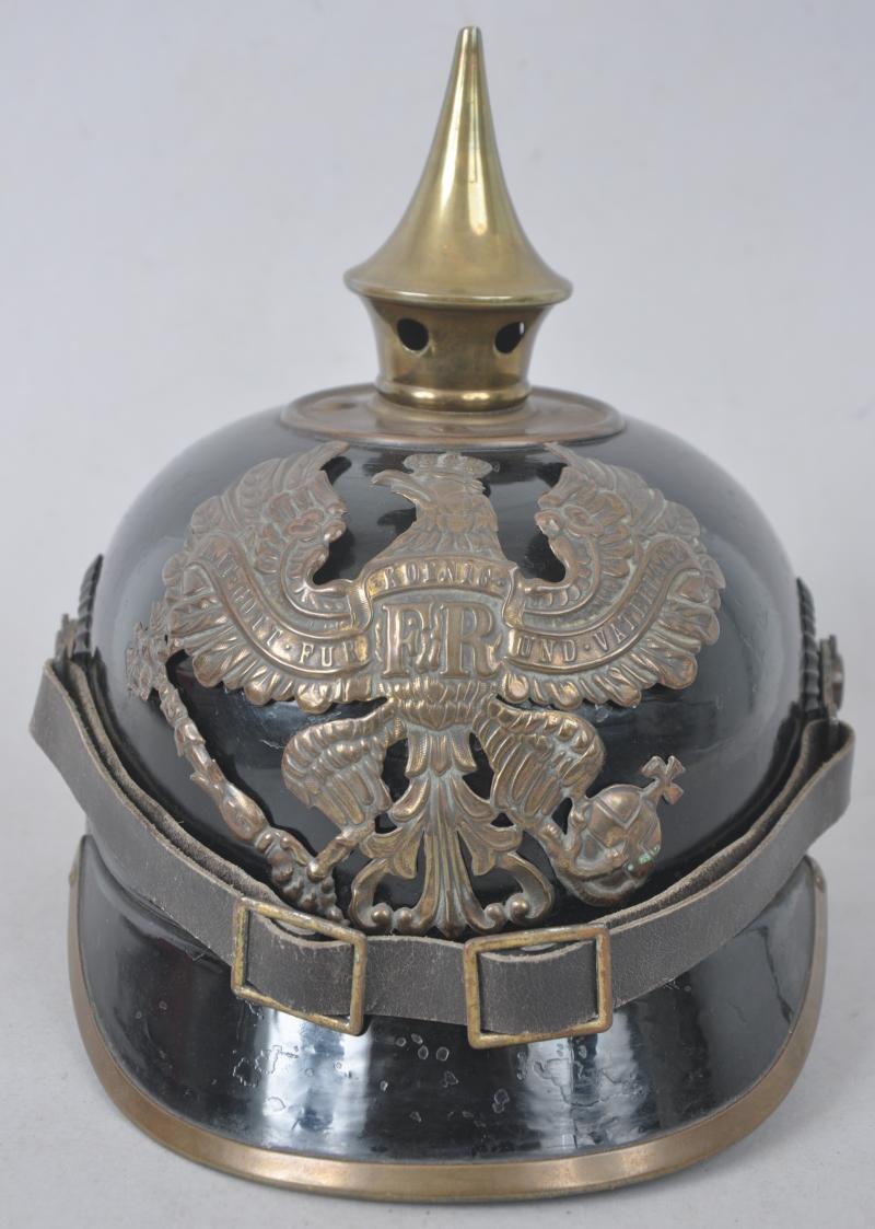 WW1 German One Piece Ersatz Pickelhaube Of Prussia In Tin